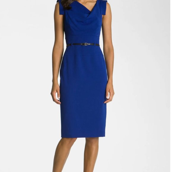 NWT Black Halo Jackie O Sheath Dress in Cobalt, size 4 - Picture 3 of 6